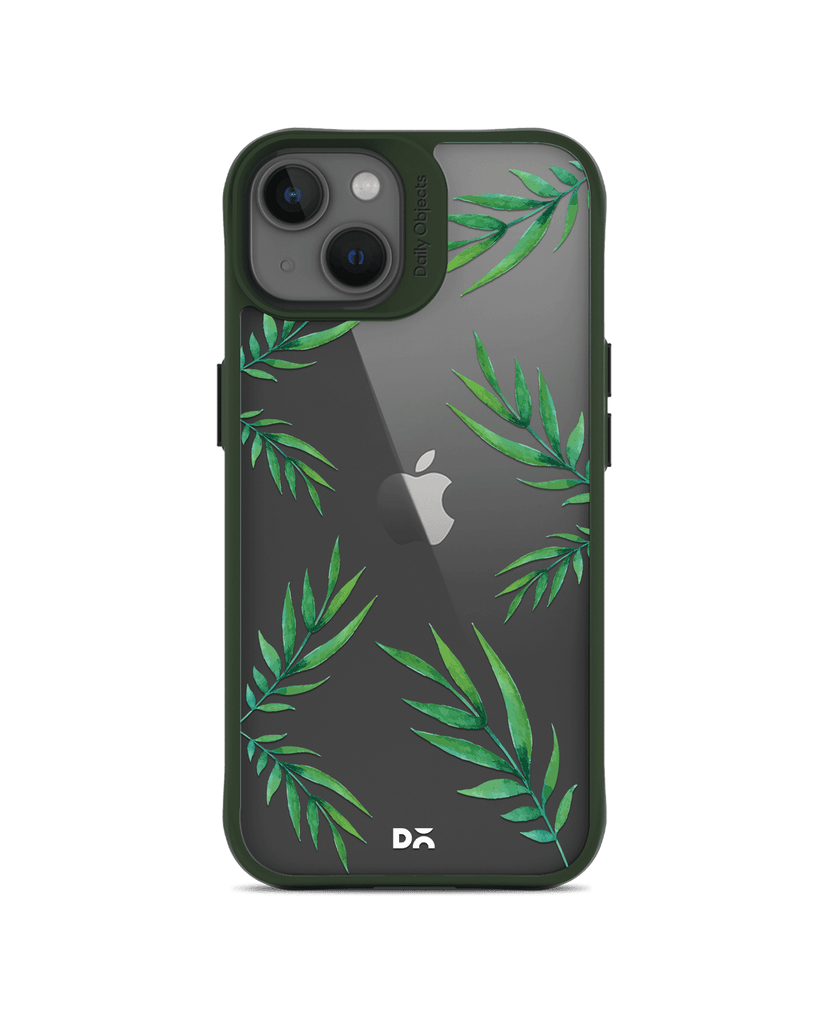 DailyObjects Clear Leaves Green Hybrid Clear Case Cover For iPhone 13