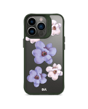 DailyObjects Clear Mauve & White Flowers Green Hybrid Clear Case Cover For iPhone 13 Pro