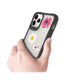DailyObjects Clear Multicoloured Flowers Black Hybrid Clear Case Cover For iPhone 11 Pro