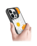 DailyObjects Clear Painted Flowers Black Hybrid Clear Phone Case Cover For iPhone 14 Pro