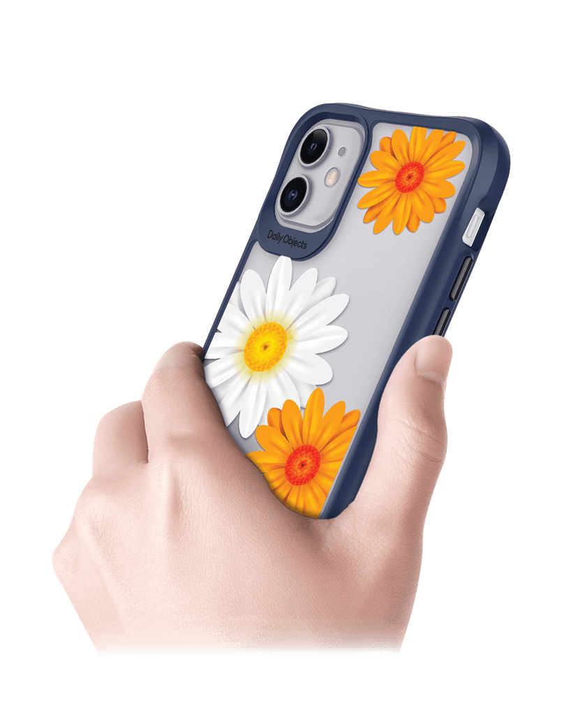 DailyObjects Clear Painted Flowers Blue Hybrid Clear Case Cover For iPhone 11
