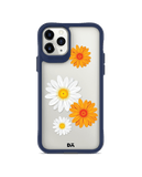 DailyObjects Clear Painted Flowers Blue Hybrid Clear Case Cover For iPhone 11 Pro
