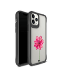 DailyObjects Clear Painted Hibiscus Black Hybrid Clear Case Cover For iPhone 11 Pro