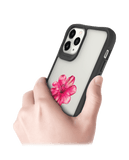 DailyObjects Clear Painted Hibiscus Black Hybrid Clear Case Cover For iPhone 11 Pro Max