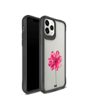 DailyObjects Clear Painted Hibiscus Black Hybrid Clear Case Cover For iPhone 11 Pro Max