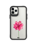 DailyObjects Clear Painted Hibiscus Black Hybrid Clear Case Cover For iPhone 11 Pro Max