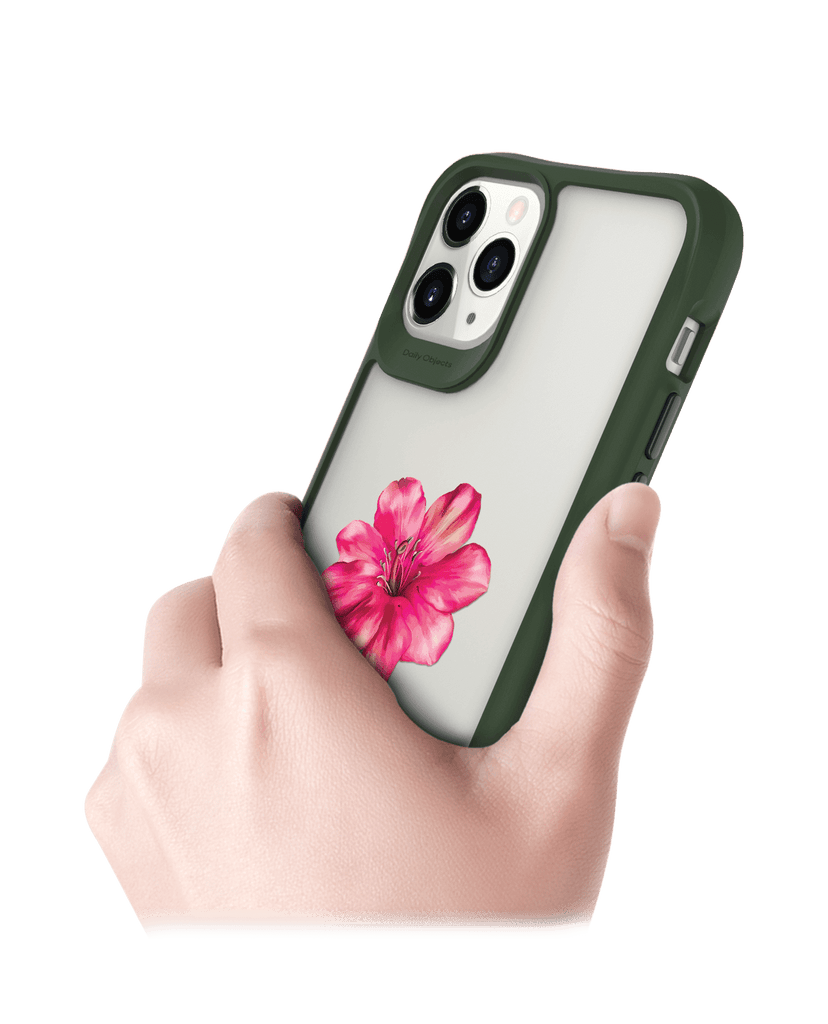 DailyObjects Clear Painted Hibiscus Green Hybrid Clear Case Cover For iPhone 11 Pro Max