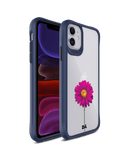DailyObjects Clear Painted Purple Flower Blue Hybrid Clear Case Cover For iPhone 11
