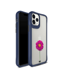 DailyObjects Clear Painted Purple Flower Blue Hybrid Clear Case Cover For iPhone 11 Pro