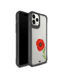 DailyObjects Clear Painted Red Flower Black Hybrid Clear Case Cover For iPhone 11 Pro