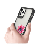 DailyObjects Clear Pink & Yellow Flowers Black Hybrid Clear Case Cover For iPhone 11 Pro