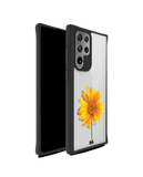 DailyObjects Clear Sunflower Black Hybrid Clear Case Cover For Samsung Galaxy S22 Ultra