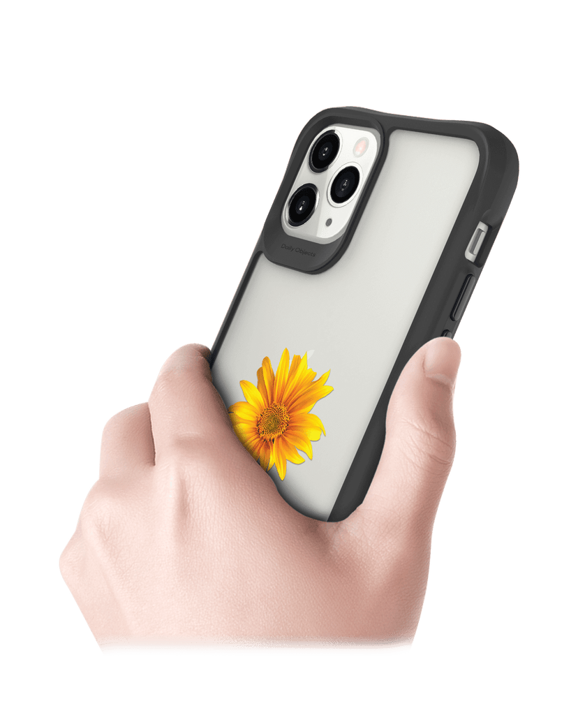 DailyObjects Clear Sunflower Black Hybrid Clear Case Cover For iPhone 11 Pro