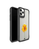 DailyObjects Clear Sunflower Black Hybrid Clear Case Cover For iPhone 11 Pro