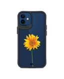 DailyObjects Clear Sunflower Black Hybrid Clear Case Cover For iPhone 12