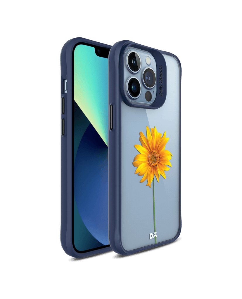 DailyObjects Clear Sunflower Blue Hybrid Clear Case Cover For iPhone 13 Pro Max
