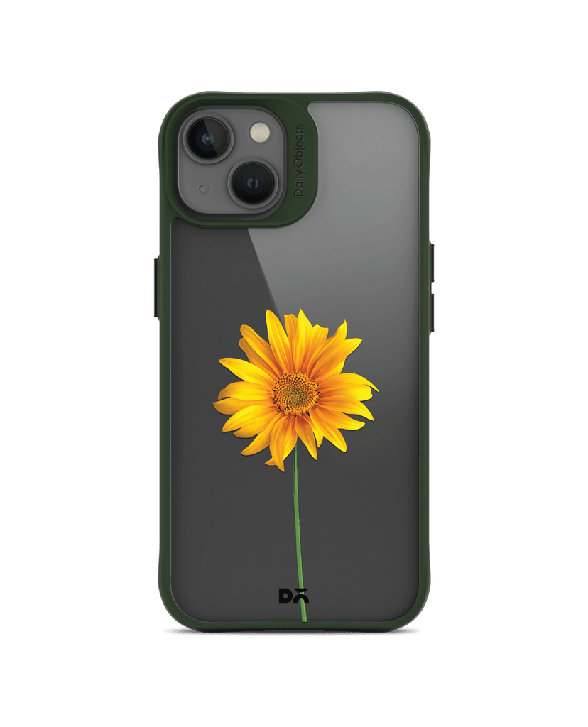 DailyObjects Clear Sunflower Green Hybrid Clear Case Cover For iPhone 13