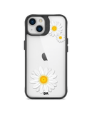DailyObjects Clear Three White Daisies Black Hybrid Clear Case Cover For iPhone 13 Mini