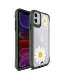 DailyObjects Clear Three White Daisies Green Hybrid Clear Case Cover For iPhone 11