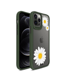 DailyObjects Clear Three White Daisies Green Hybrid Clear Case Cover For iPhone 12 Pro Max