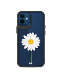 DailyObjects Clear White Daisy Black Hybrid Clear Case Cover For iPhone 12