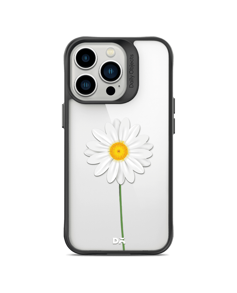 DailyObjects Clear White Daisy Black Hybrid Clear Case Cover For iPhone 13 Pro Max