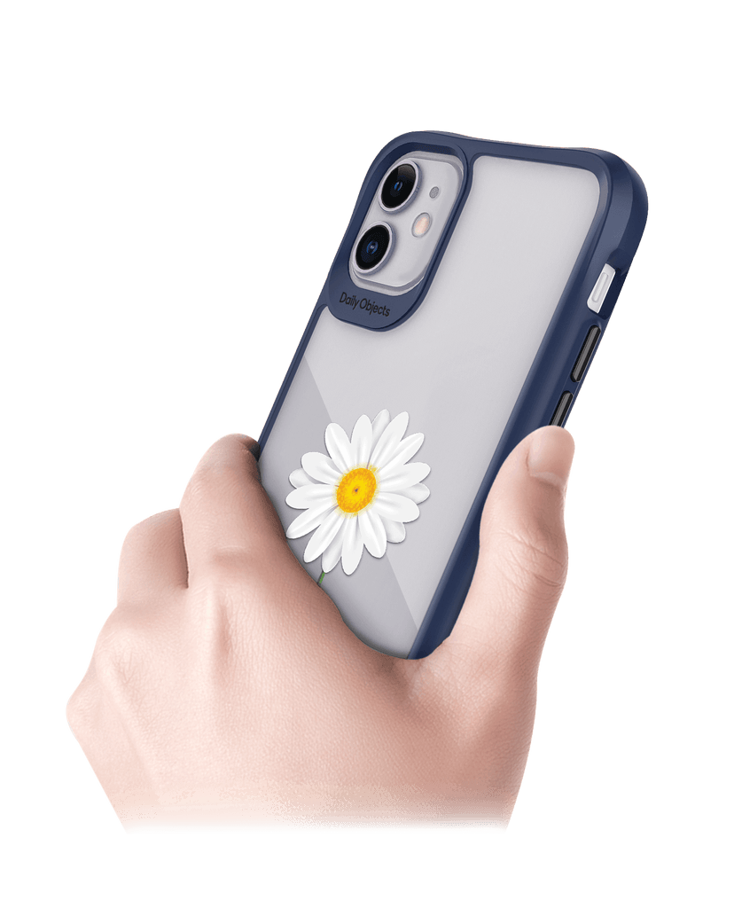 DailyObjects Clear White Daisy Blue Hybrid Clear Case Cover For iPhone 11