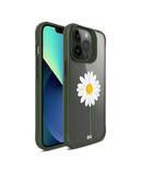 DailyObjects Clear White Daisy Green Hybrid Clear Case Cover For iPhone 13 Pro Max