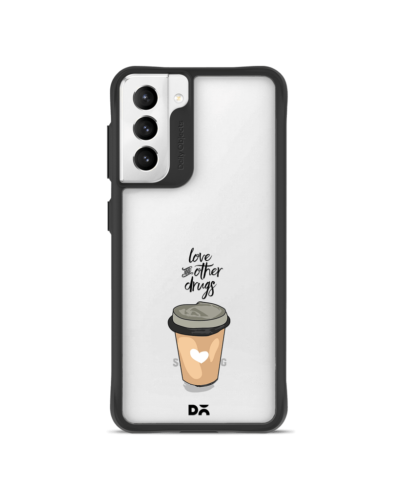 DailyObjects Coffee Is Love Black Hybrid Clear Case Cover For Samsung Galaxy S21 FE