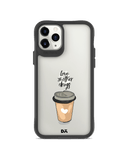 DailyObjects Coffee Is Love Black Hybrid Clear Case Cover For iPhone 11 Pro