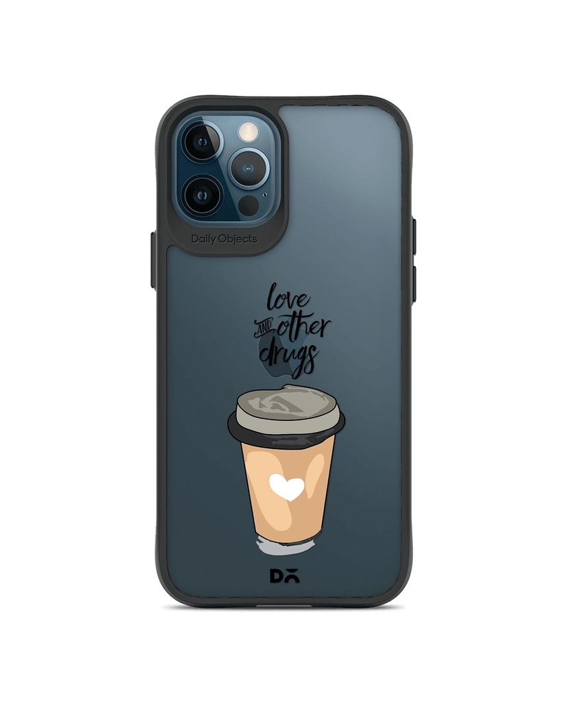 DailyObjects Coffee Is Love Black Hybrid Clear Case Cover For iPhone 12 Pro Max