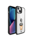 DailyObjects Coffee Is Love Black Hybrid Clear Case Cover For iPhone 13