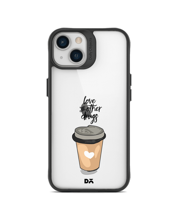 DailyObjects Coffee Is Love Black Hybrid Clear Case Cover For iPhone 13 Mini