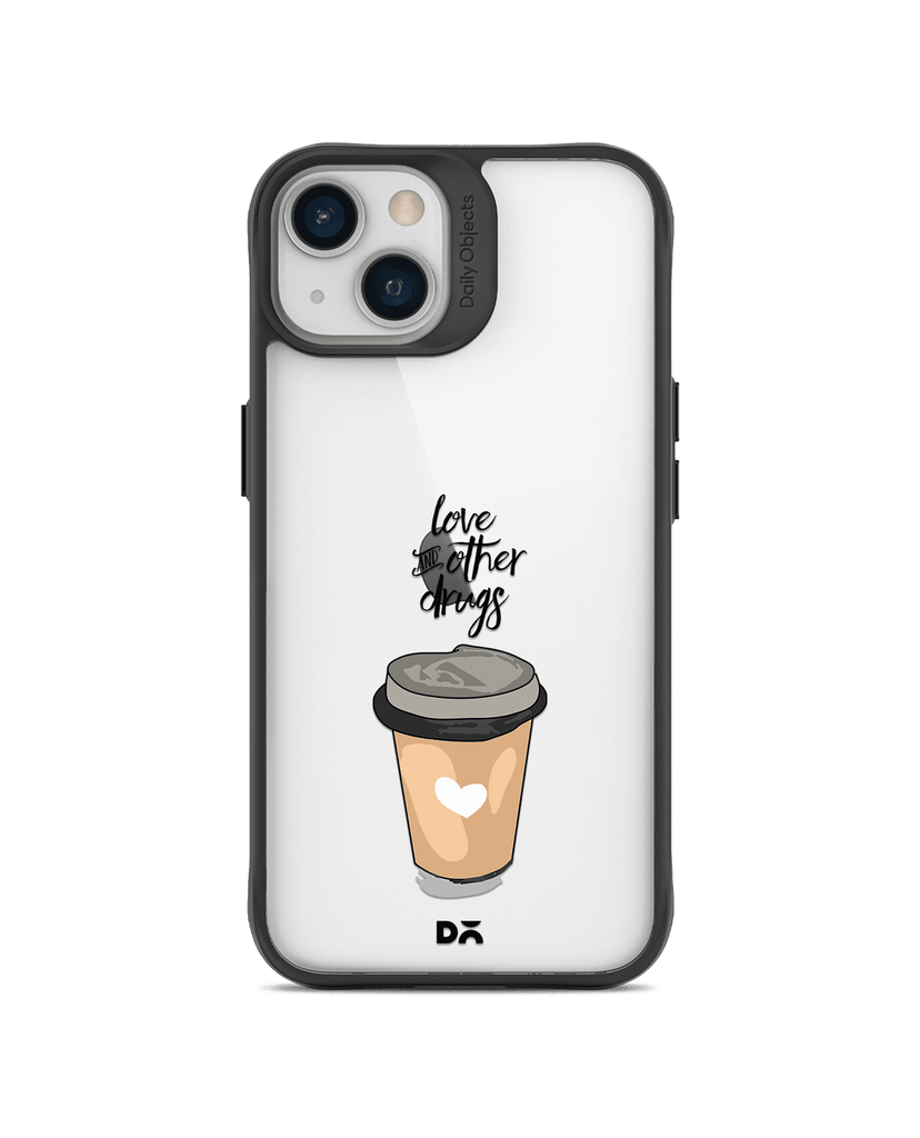 DailyObjects Coffee Is Love Black Hybrid Clear Case Cover For iPhone 13