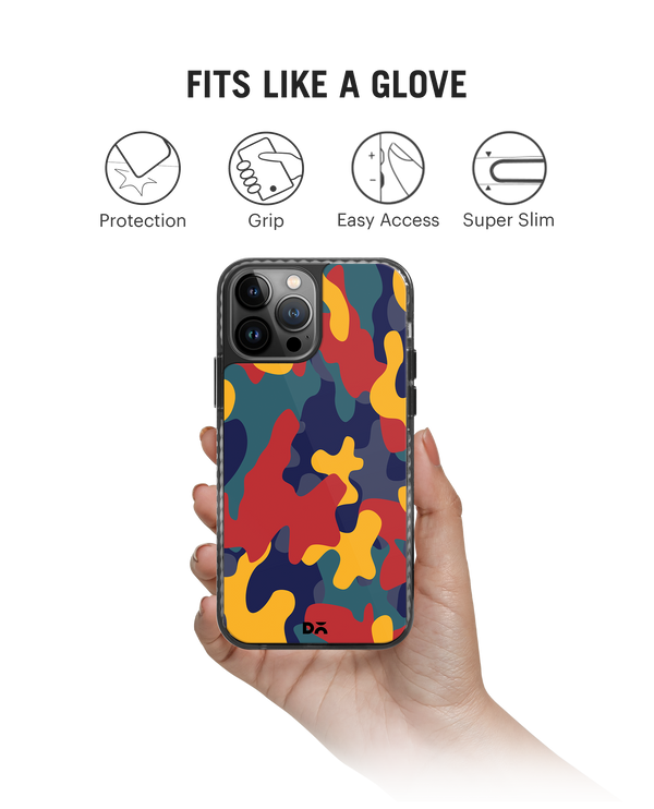 DailyObjects Color Block Camo Stride 2.0 Phone Case Cover For iPhone 15 Pro