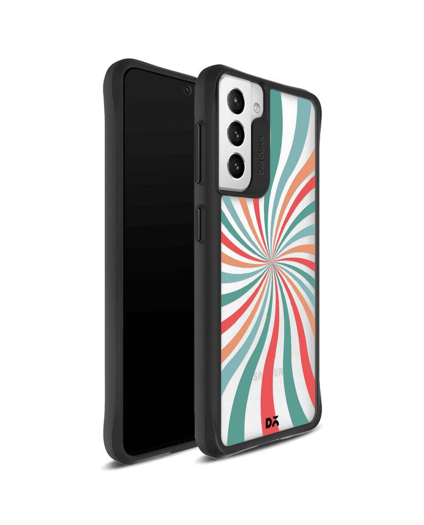 DailyObjects Color Hypnosis Black Hybrid Clear Case Cover For Samsung Galaxy S21 FE
