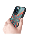 DailyObjects Color Hypnosis Black Hybrid Clear Case Cover For iPhone 12 Pro Max