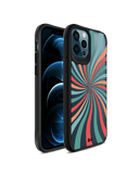 DailyObjects Color Hypnosis Black Hybrid Clear Case Cover For iPhone 12 Pro Max