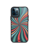 DailyObjects Color Hypnosis Black Hybrid Clear Case Cover For iPhone 12 Pro Max