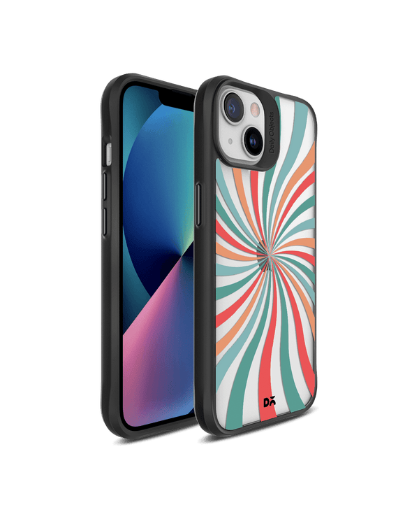 DailyObjects Color Hypnosis Black Hybrid Clear Case Cover For iPhone 13 Mini