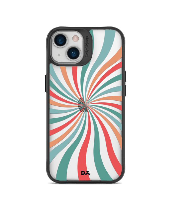 DailyObjects Color Hypnosis Black Hybrid Clear Case Cover For iPhone 13 Mini