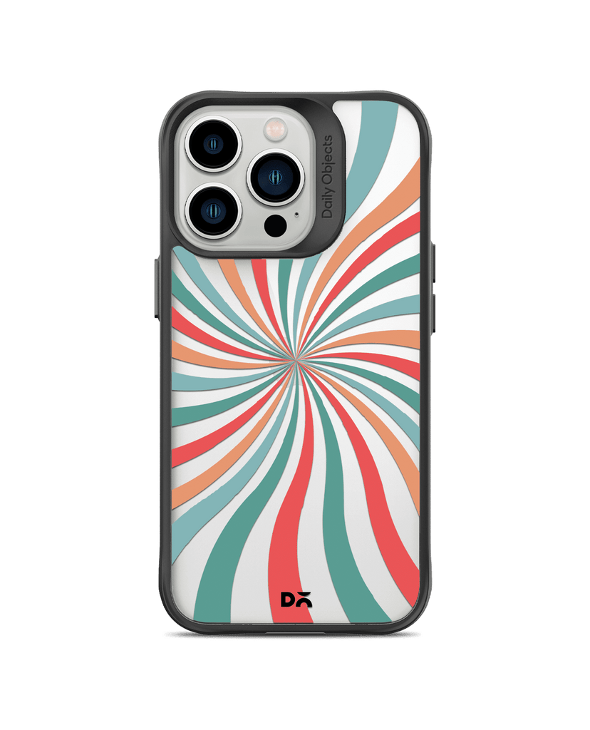 DailyObjects Color Hypnosis Black Hybrid Clear Case Cover For iPhone 13 Pro Max