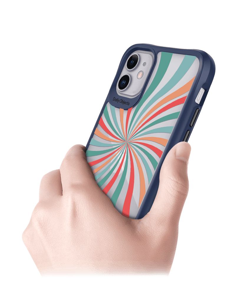 DailyObjects Color Hypnosis Blue Hybrid Clear Case Cover For iPhone 11