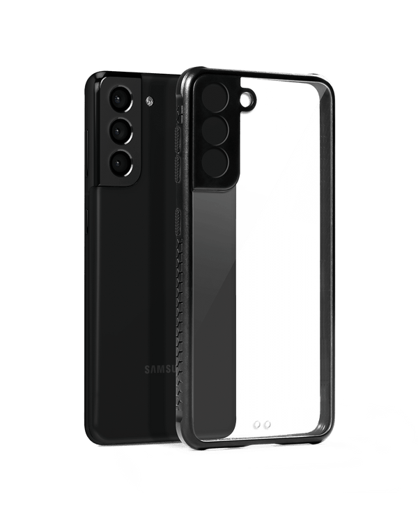 DailyObjects Commando Series Black Clear Case Cover For Samsung Galaxy S21 Plus