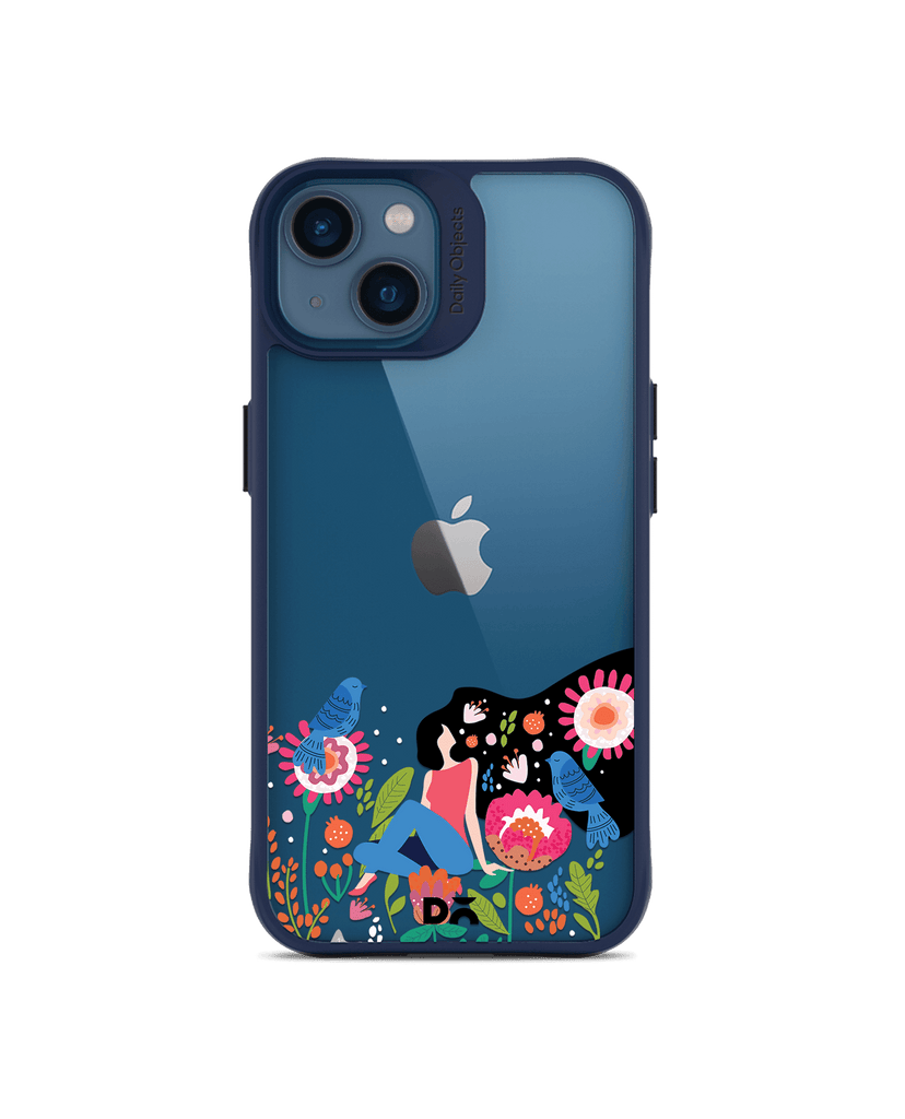 DailyObjects Day Dreamer Blue Hybrid Clear Case Cover For iPhone 13 Mini