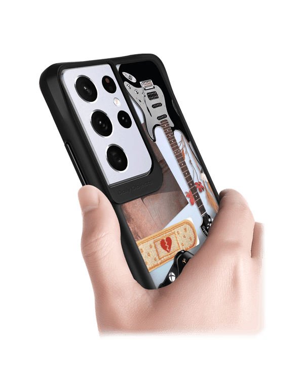 DailyObjects Desert Drop Black Hybrid Clear Case Cover For Samsung Galaxy S21 Ultra