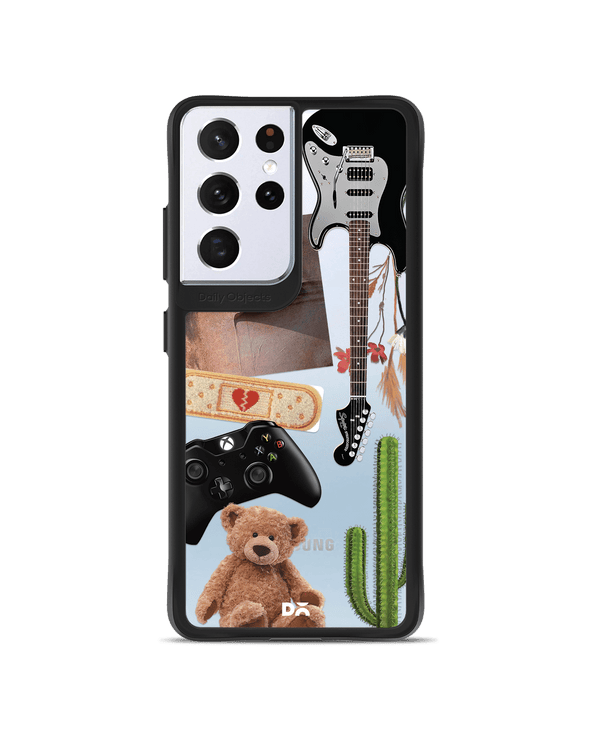 DailyObjects Desert Drop Black Hybrid Clear Case Cover For Samsung Galaxy S21 Ultra