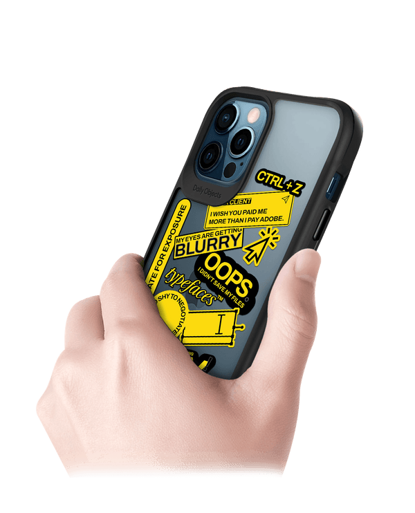 DailyObjects Designer Life Black Hybrid Clear Case Cover For iPhone 12 Pro Max