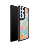 DailyObjects Doughnut Icon Black Hybrid Clear Case Cover For Samsung Galaxy S21 Ultra
