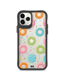 DailyObjects Doughnut Icon Black Hybrid Clear Case Cover For iPhone 11 Pro Max
